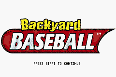 Backyard Baseball Title Screen